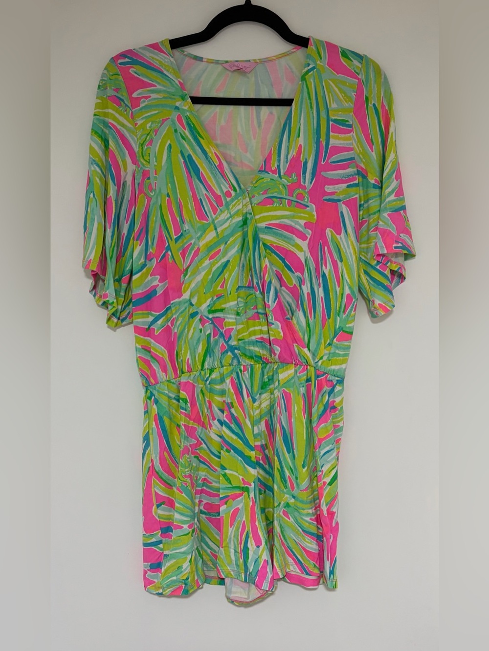 Lilly Pulitzer Madilyn Tiki Print Women’s Shorts Romper Size Small *No Belt - Picture 2 of 8